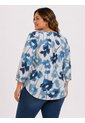 Blusa Para Mujer. Manga 3/4 Azul Claro Marca L&H Ref. 7K612014 de L&H