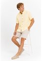 Camisa Para Hombre Manga Corta Amarillo Marca L&H Ref. 7Y101241 de L&H