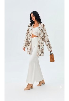 Chilango Para Mujer. Manga 3/4 Taupe Marca L&H Ref. 7D636026