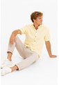 Camisa Para Hombre Manga Corta Amarillo Marca L&H Ref. 7Y101241 de L&H