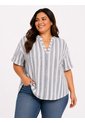 Blusa Para Mujer. Manga Corta Azul Marca L&H Ref. 7K612015 de L&H