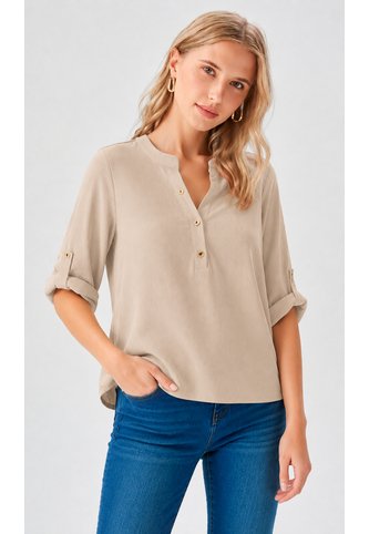 Camiseta Para Mujer Manga 3/4 Beige Marca L&H Ref. 7S409039 L&H