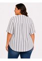 Blusa Para Mujer. Manga Corta Azul Marca L&H Ref. 7K612015 de L&H