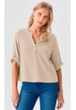 Camiseta Para Mujer Manga 3/4 Beige Marca L&H Ref. 7S409039 de L&H