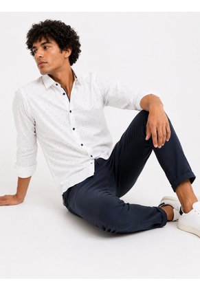 Camisa Para Hombre Manga Larga Blanco Marca L&H Ref. 7Y101240
