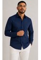 Camisa Para Hombre Manga Larga Azul Oscuro Marca L&H Ref. 7Y101211 de L&H