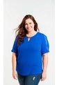 Blusa Para Mujer. Manga Corta Azul Rey Marca L&H Ref. 5P612103 de L&H