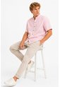 Camisa Para Hombre Manga Corta Rosado Marca L&H Ref. 7Y101241 de L&H