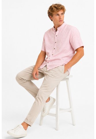 Camisa Para Hombre Manga Corta Rosado Marca L&H Ref. 7Y101241 L&H