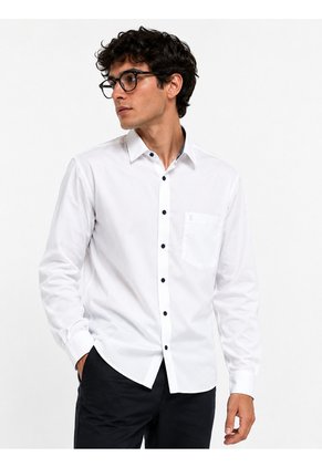 Camisa Para Hombre Manga Larga Blanco Marca L&H Ref. 7Y101211