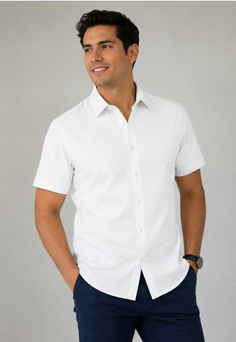 Camisa Para Hombre Manga Corta Blanco Marca L&H Ref. 7Y101233 L&H