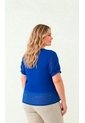 Blusa Para Mujer. Manga Corta Azul Rey Marca L&H Ref. 5P612103 de L&H