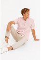 Camisa Para Hombre Manga Corta Rosado Marca L&H Ref. 7Y101241 de L&H