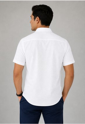 Camisa Para Hombre Manga Corta Blanco Marca L&H Ref. 7Y101233