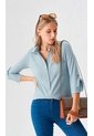 Blusa Para Mujer Manga 3/4 Azul Claro Marca L&H Ref. 1F412344 de L&H
