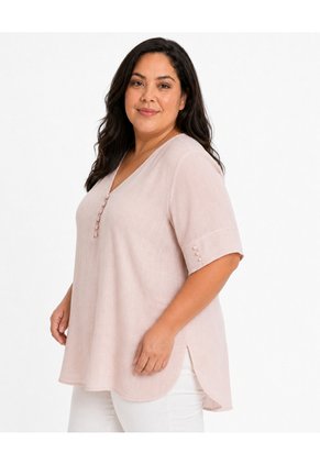 Blusa Para Mujer. Manga Corta Rosado Marca L&H Ref. 5P612115