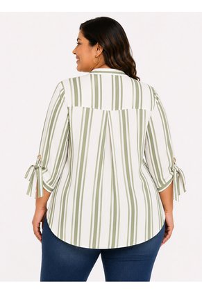 Blusa Para Mujer. Manga 3/4 Verde Marca L&H Ref. 5P612114