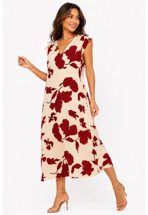 Vestido Para Mujer Rojo Marca L&H Ref. 5P417014