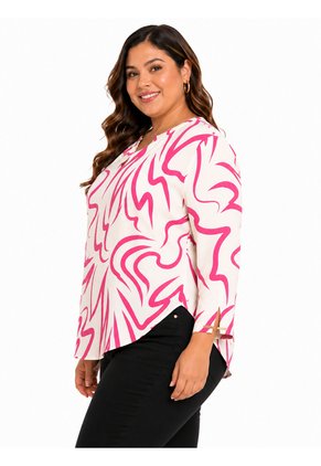 Blusa Para Mujer. Manga 3/4 Rosado Marca L&H Ref. 5P612110