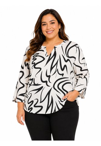 Blusa Para Mujer. Manga 3/4 Negro Marca L&H Ref. 5P612110 L&H