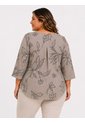 Blusa Para Mujer. Manga 3/4 Taupe Marca L&H Ref. 5P612112 de L&H