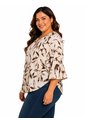 Blusa Para Mujer. Manga Corta Cafe Marca L&H Ref. 7K612013 de L&H