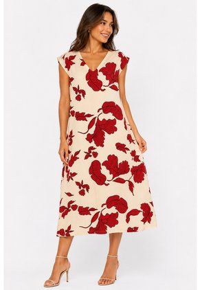 Vestido Para Mujer Rojo Marca L&H Ref. 5P417014