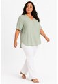 Blusa Para Mujer. Manga Corta Verde Marca L&H Ref. 5P612115 de L&H