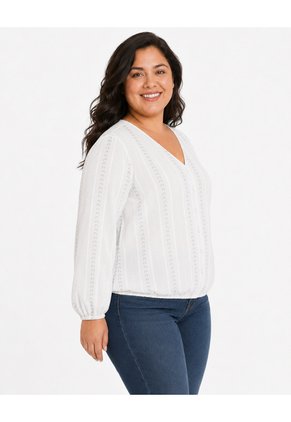 Blusa Para Mujer.  Gris Claro Marca L&H Ref. 5P621001