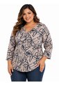 Blusa Para Mujer. Manga 3/4 Azul Marca L&H Ref. 5P612108 de L&H