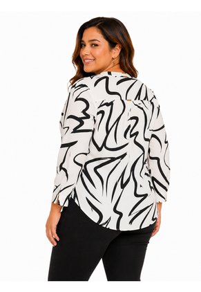 Blusa Para Mujer. Manga 3/4 Negro Marca L&H Ref. 5P612110
