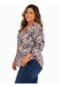 Blusa Para Mujer. Manga 3/4 Azul Marca L&H Ref. 5P612108 de L&H