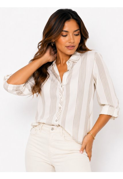 Blusa Para Mujer  Beige Marca L&H Ref. 5P421003