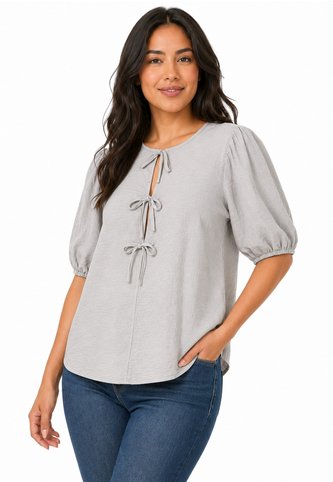 Blusa Para Mujer Manga Corta Gris Claro Marca L&H Ref. 5P412315 L&H
