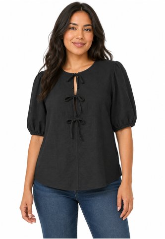 Blusa Para Mujer Manga Corta Negro Marca L&H Ref. 5P412315 L&H