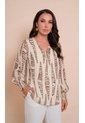 Blusa Para Mujer Manga Larga Cafe Marca L&H Ref. 5P412308 de L&H
