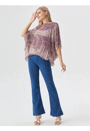 Blusa Para Mujer Manga Corta Morado Marca L&H Ref. 5P424010