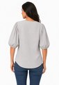 Blusa Para Mujer Manga Corta Gris Claro Marca L&H Ref. 5P412315 de L&H