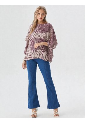Blusa Para Mujer Manga Corta Morado Marca L&H Ref. 5P424010