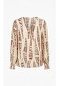 Blusa Para Mujer Manga Larga Cafe Marca L&H Ref. 5P412308 de L&H