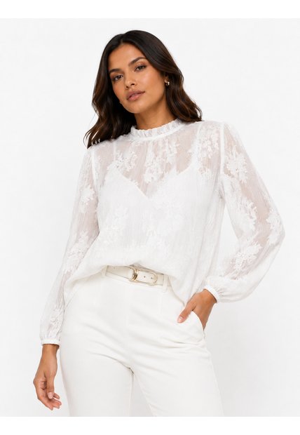 Blusa Para Mujer Manga 3/4 Crudo Marca L&H Ref. 5P412302