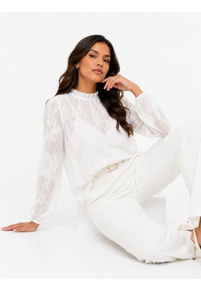 Blusa Para Mujer Manga 3/4 Crudo Marca L&H Ref. 5P412302