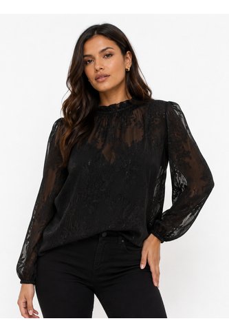 Blusa Para Mujer Manga 3/4 Negro Marca L&H Ref. 5P412302 L&H