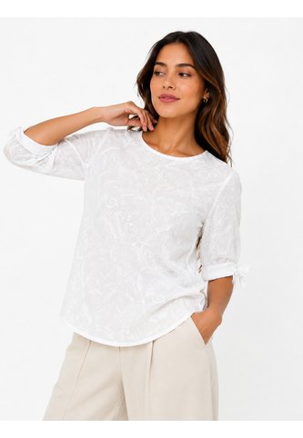 Blusa Para Mujer Manga Corta Blanco Marca L&H Ref. 5P421002 L&H