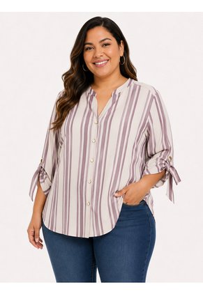 Blusa Para Mujer. Manga 3/4 Lila Marca L&H Ref. 5P612114