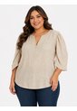 Blusa Para Mujer. Manga Corta Taupe Marca L&H Ref. 5P612116 de L&H