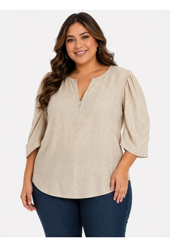 Blusa Para Mujer. Manga Corta Taupe Marca L&H Ref. 5P612116 L&H