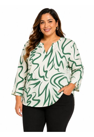 Blusa Para Mujer. Manga 3/4 Verde Marca L&H Ref. 5P612110 L&H