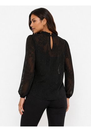 Blusa Para Mujer Manga 3/4 Negro Marca L&H Ref. 5P412302