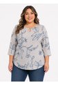 Blusa Para Mujer. Manga 3/4 Azul Marca L&H Ref. 5P612112 de L&H